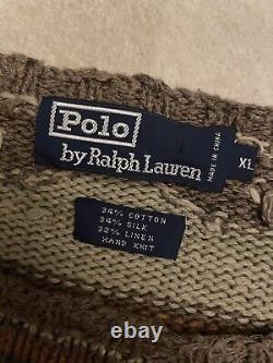 Vintage Polo Ralph Lauren crewneck hand knit sweater XL
