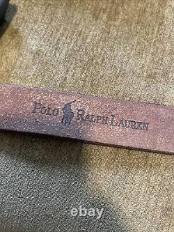 Vintage Polo Ralph Lauren leather and brass belt