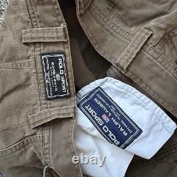 Vintage Polo Ralph Lauren pants men's 34 x 30 HBT brown cargo Y2K sport