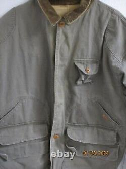 Vintage Polo Ralph Lauren reversible Canvas Hunting Jacket brown & olive SZ L-XL