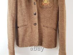 Vintage Polo Ralph Lauren womens Brown Wool Blazer Jacket