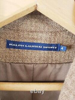 Vintage Polo Ralph Lauren womens Brown Wool Blazer Jacket