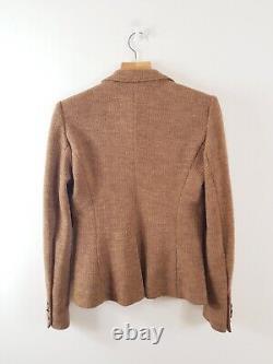 Vintage Polo Ralph Lauren womens Brown Wool Blazer Jacket