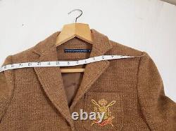 Vintage Polo Ralph Lauren womens Brown Wool Blazer Jacket