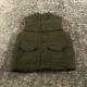 Vintage Polo Ralph Lauren Vest Mens Xl Green Flannel Lined Quilted Leather Trim