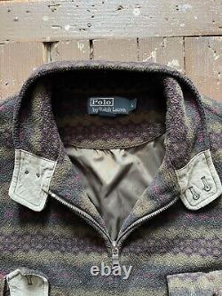 Vintage Polo Ralph lauren Zip Up sweater Patagonia type fleece Size Large (RARE)