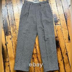 Vintage Polo Sport Ralph Lauren 32x32 80's Herringbone Wool Pants MADE IN USA
