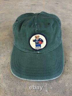 Vintage Polo Sport Ralph Lauren Bear Cap Hat Cookie Patch USA Cap RRL RLX