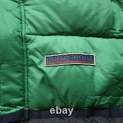 Vintage Polo Sport Ralph Lauren Big Logo Down Jacket Size M S Puffer Puffy 90s