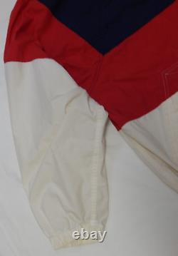 Vintage Polo Sport Ralph Lauren Colorblock Windbreaker Jacket L Red White Blue