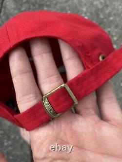 Vintage Polo Sport Ralph Lauren Dog Retriever Baseball Red Hat Strapback Rare