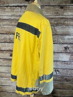 Vintage Polo Sport Ralph Lauren Fireman Jacket Size L Yellow Suede Detail