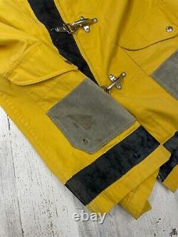 Vintage Polo Sport Ralph Lauren Fireman Jacket Size L Yellow Suede Detail