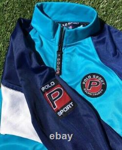 Vintage Polo Sport Ralph Lauren Jacket Cycling Spell Out Rare 90s Mens S