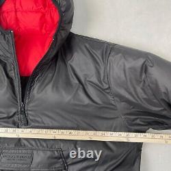 Vintage Polo Sport Ralph Lauren Puffer Jacket Mens 2XL Black Reversible Down Y2K