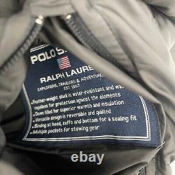 Vintage Polo Sport Ralph Lauren Puffer Jacket Mens 2XL Black Reversible Down Y2K