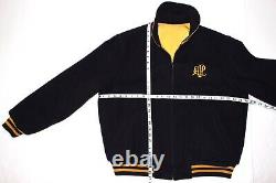 Vintage Polo Sport Ralph Lauren Varsity P Wing Reversible Jacket Navy Sz L Rare