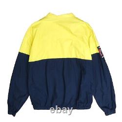 Vintage Polo Sport Ralph Lauren Windbreaker Light Jacket Size Large Yellow Blue