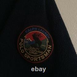 Vintage Polo Sportsman Ralph Lauren Waffle Patch Elk Cookie Hat and Fleece