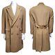 Vintage Polo University Club Ralph Lauren 40s Camel Hair Overcoat Dbl Breasted