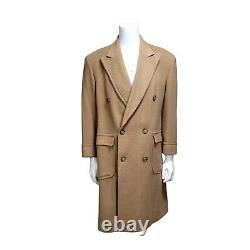 Vintage Polo University Club Ralph Lauren 40S Camel Hair Overcoat Dbl Breasted