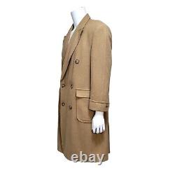 Vintage Polo University Club Ralph Lauren 40S Camel Hair Overcoat Dbl Breasted
