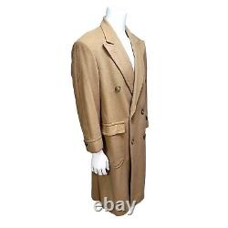 Vintage Polo University Club Ralph Lauren 40S Camel Hair Overcoat Dbl Breasted