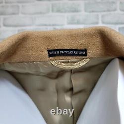 Vintage Polo University Club Ralph Lauren 40S Camel Hair Overcoat Dbl Breasted