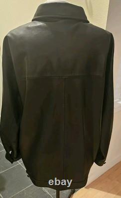 Vintage Polo by Ralph Lauren Lambskin Leather Jacket Black Men's Size XL