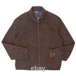 Vintage Polo by Ralph Lauren Plaid Lined Brown Harrington Jacket