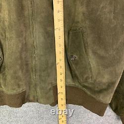 Vintage RARE Polo Ralph Lauren Leather Suede Bomber Jacket XL Flannel Lined pony