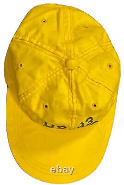 Vintage RARE Polo Ralph Lauren Original POLO US-93 Hat Sz. Med yellowithnavy READ
