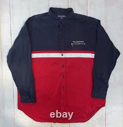 Vintage Ralph Lauren 90s Polo Sport Spell Out Button Down Sailing Shirt Flag XXL