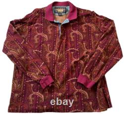 Vintage Ralph Lauren Chaps Long Sleeve Polo Size XL 100% Cotton Red Made In USA
