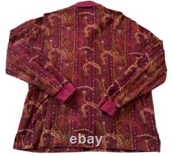 Vintage Ralph Lauren Chaps Long Sleeve Polo Size XL 100% Cotton Red Made In USA