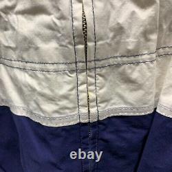 Vintage Ralph Lauren Jacket Mens Medium Blue White Colorblock 90s Polo Sport