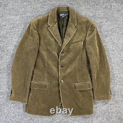 Vintage Ralph Lauren Mens Jacket Large Brown Corduroy Blazer Sport Coat Polo RL