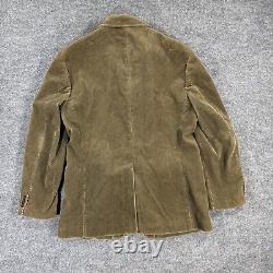 Vintage Ralph Lauren Mens Jacket Large Brown Corduroy Blazer Sport Coat Polo RL