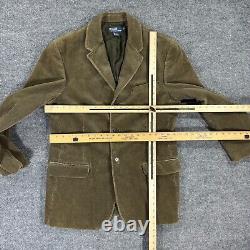 Vintage Ralph Lauren Mens Jacket Large Brown Corduroy Blazer Sport Coat Polo RL