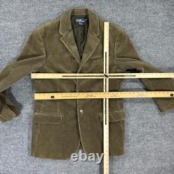 Vintage Ralph Lauren Mens Jacket Large Brown Corduroy Blazer Sport Coat Polo RL