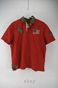 Vintage Ralph Lauren Mountain Expedition Mens Polo With Patches Size XL