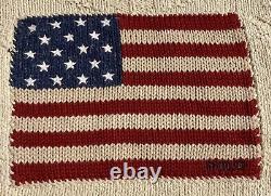 Vintage Ralph Lauren Polo 90's Hand Knit American Flag Sweater, XL, NOS NWT