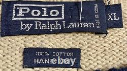 Vintage Ralph Lauren Polo 90's Hand Knit American Flag Sweater, XL, NOS NWT