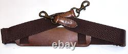 Vintage Ralph Lauren Polo Brown Leather Shoulder Tote Messenger Bag Pockets