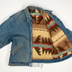 Vintage Ralph Lauren Polo Country (L) Southwestern Navajo Blanket Denim Jacket