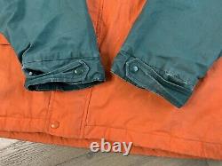 Vintage Ralph Lauren Polo Country Puffer Down Jacket Coat Sz XL Orange Flaws