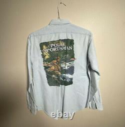 Vintage Ralph Lauren Polo Country Sportsman Shirt Wildlife Stadium USA 92 93