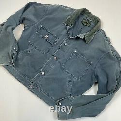 Vintage Ralph Lauren Polo Country (XL) Slate Blue Cotton Twill Trucker Jacket