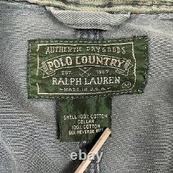 Vintage Ralph Lauren Polo Country (XL) Slate Blue Cotton Twill Trucker Jacket