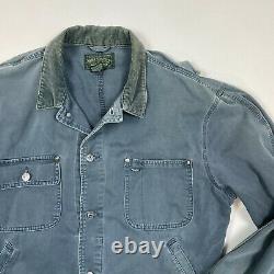 Vintage Ralph Lauren Polo Country (XL) Slate Blue Cotton Twill Trucker Jacket